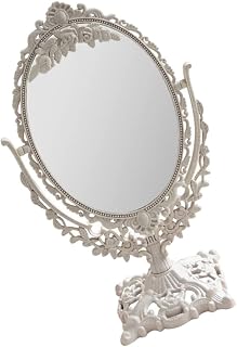 FRCOLOR 1pc Vintage Relief Makeup Mirror Double Sided Cosmetic Mirror For Home Office And Dormitory Retro Design Detailing Compact And Space-saving Piece