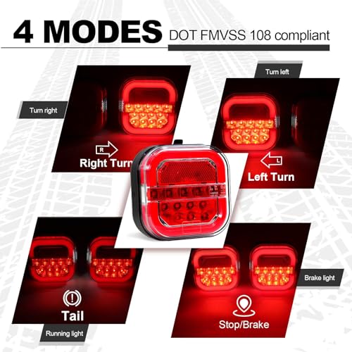 image for NeaLia Magnetic Wireless Trailer Lights, Rechargeable LED Trailer Ligh