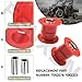 Red Shock Absorber Bushings Sleeve Kit for Po-laris Ranger XP 400 425 500 570 700 800 900 1000 Replacement Parts, Front and Rear Shock Absorber Bushings Kit
