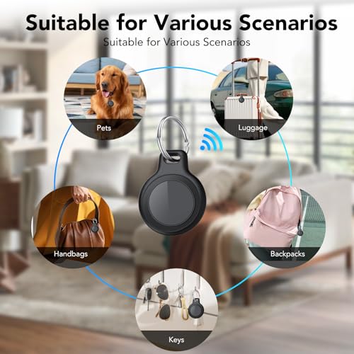 Air Tracker Tag-2 Pack, Localizador GPS, Smart Mini Localizador de Objetos Bluetooth con Apple Search (sólo iOS), IP67 Impermeable, Batería Reemplazable, Llaves/Coche/Mochila/Cartera/Maletas Viaje