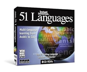 Instant Immersion 51 Languages - 3 CD-ROMs. Alabian, Arabic (Egyptian), Brazilian Portuguese, Burmese, Cantonese, Croatian, Czech, Danish, Dutch, Estonian, Finnish, French, German, Greek, Gujarati, Ha