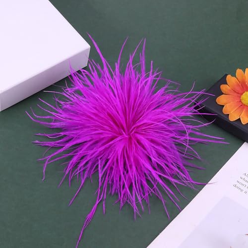 Image of CSIYANJRY99 Dainty Feather & Rose Flower Large Brooch Lapel Pins Delicate Elegant Handmade Flower Brooches Pin Classic for Wedding Party Dance Banquet for Women Dress Suit Ceremony Clothes Accessories Jewelry Valentine's Day Gifts