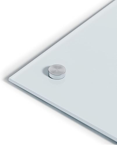 Miniatura 4 de U Brands Pizarra magnética de cristal de borrado en seco, 36 x 72 pulgadas, superficie blanca esmerilada, sin marco