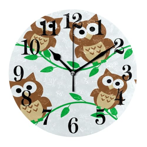 LYANHAN Charming Silent Wall Clock Non-Ticking Clock Easy-to-Read Design Perfect for Kids' Room
