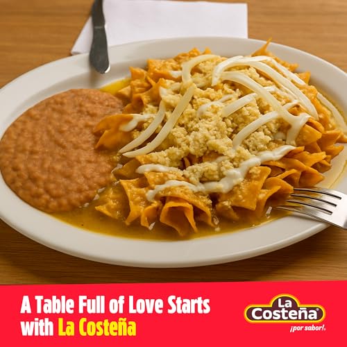 La Costeña Refried Pinto Beans - 60 Second Microwave Ready to Eat Meals - Mexican Food, Vegetarian Chili Ingredients, Bean Dip, Bean Burger, Burrito & Vegan Protein Salad - 15.16oz, 8 Pack Pouches