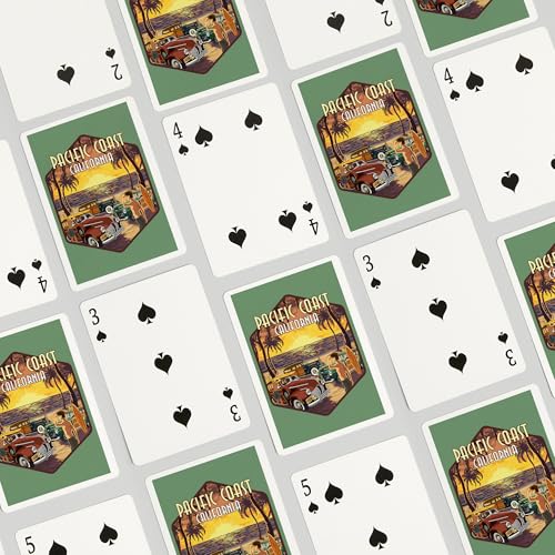 Lantern Press Pacific Coast, California, Naipes Poker 52 miniatura 4