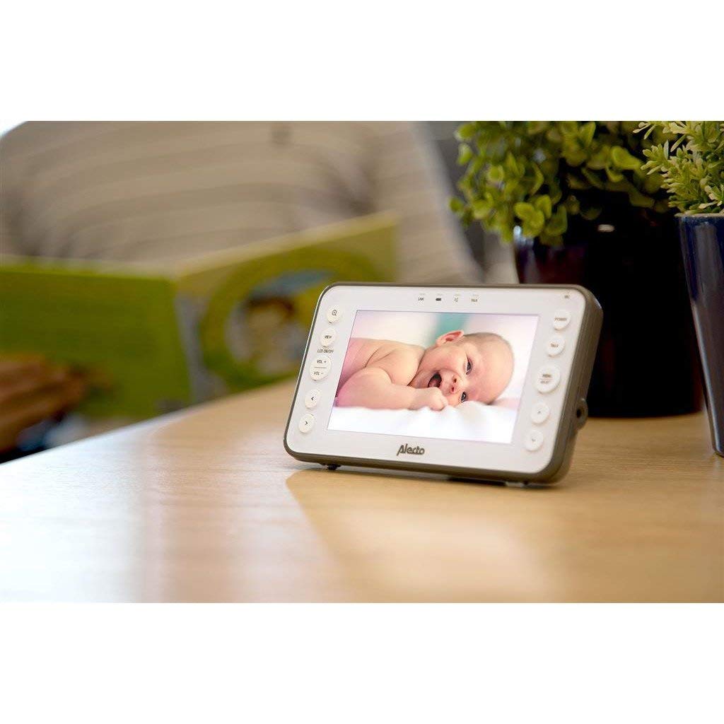 Alecto DVM-150 - Babyphone mit Kamera und 5" Farbdisplay, Weiß