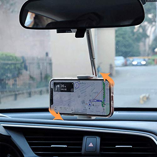 360 Degrees Rotating Phone Holder 2Pcs Car Phone Holder Mount Car Rearview Mirror Phone Mount Car Dashboard Phone Holder Car Vent Phone Mount Gps Phone Holder Car Accessories For Phone (White+White) #TOP5
