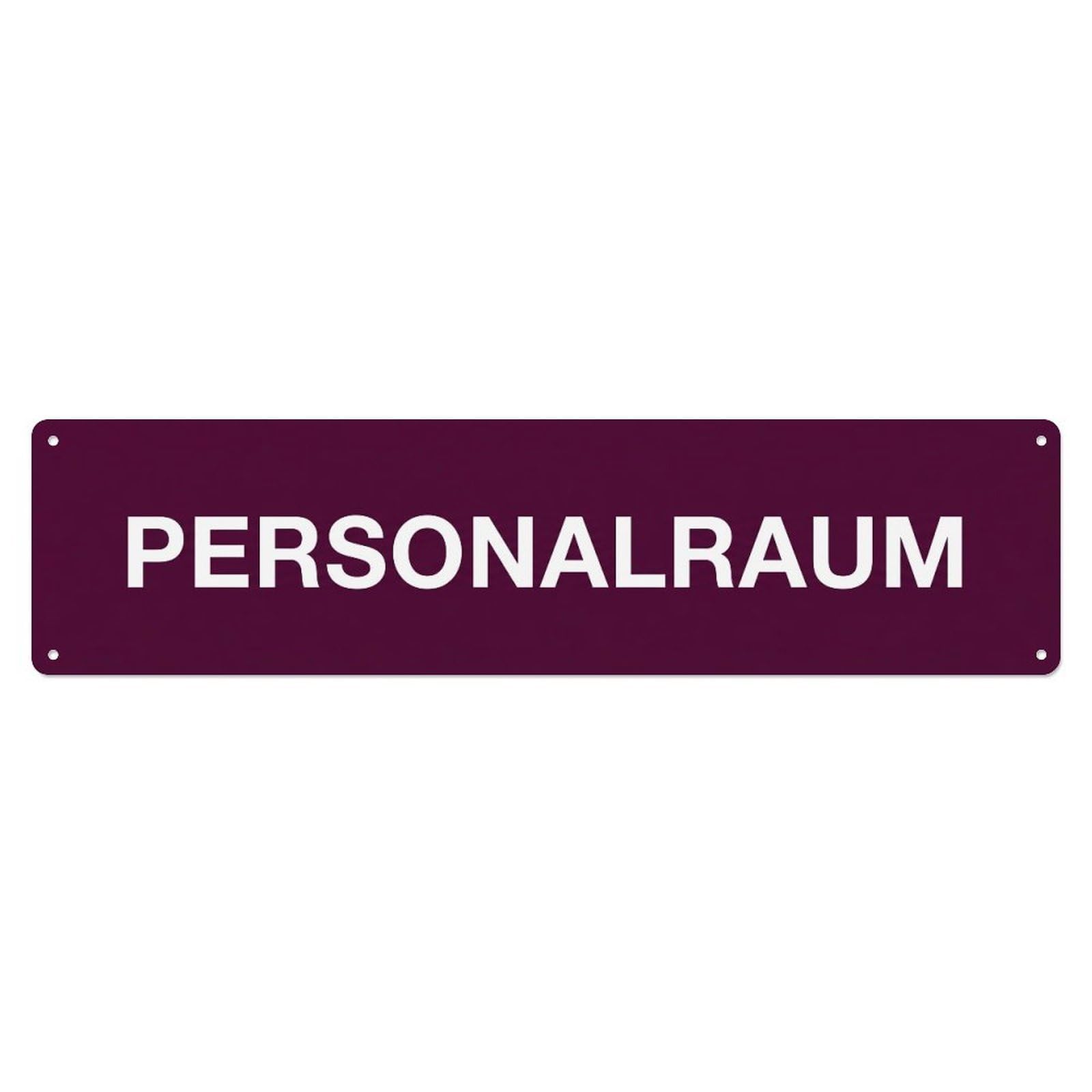 Metal Tin Sign Personalraum Staff Room Employees