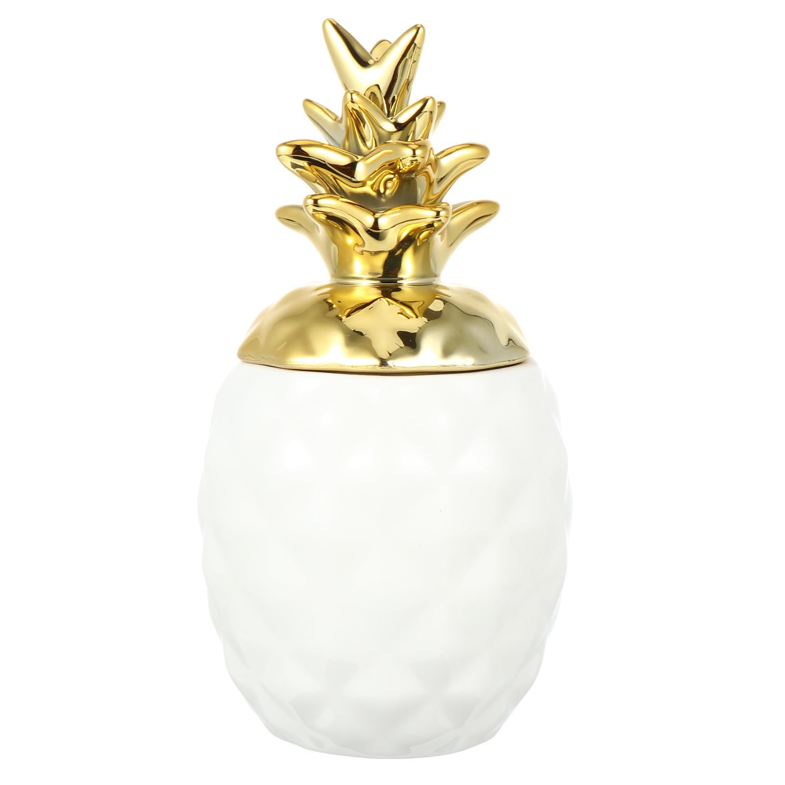 Ananas en céramique de style européen EXCEART blanc brillant de qualité