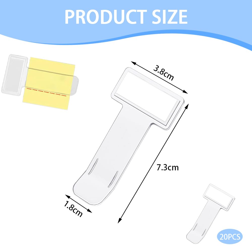 20 Piezas Clip para Boletos de Parabrisas Autoadhesivo Pinza Transparente Ticket Coche Soporte Pinzas de Plástico para Billetes de Aparcamiento para Coches Caravanas Camiones Parabrisas