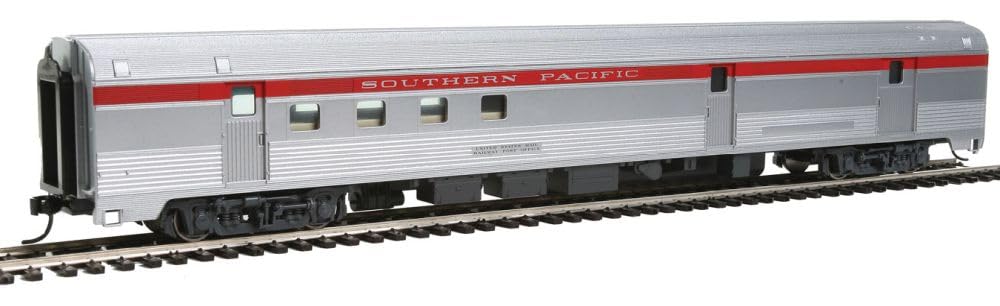 85' Budd Baggage-Railway Post Office - Ready To Run -- Southern Pacific(TM) (silver, red)