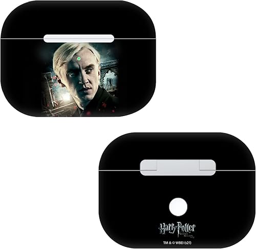 Head Case Designs Calcomanía de vinilo con licencia oficial de Harry Potter Draco Malfoy Deathly Hallows VIII, compatible con Apple AirPods Pro