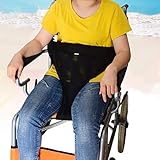 Wheelchair Safety Strap,Breathable Adjustable Wheelchair Seat Waist Belt,Wheelchair Restraints Straps,Wheelchair Seat Anti-Slip Waist Belt,Fixed Elderly Belt,Safety Harness Straps (Black)
