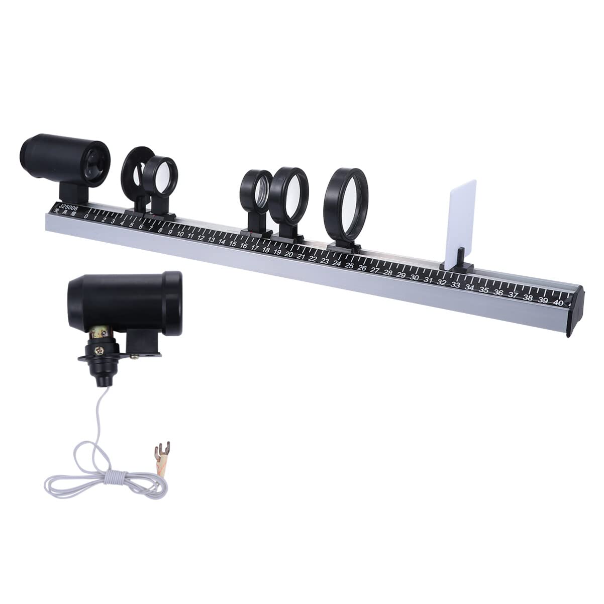 Hemobllo Physical Optical Equipment Set - 1 Set Concave/Convex Lens Optical Bench and Attachment Set Complete Optical Teaching Equipment Physical Imaging Equipment for Laboratory