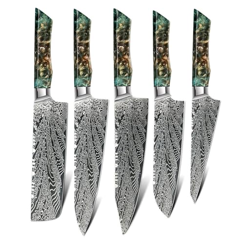 Set Cuchillos Cocina 5 Piezas Acero Inox Base