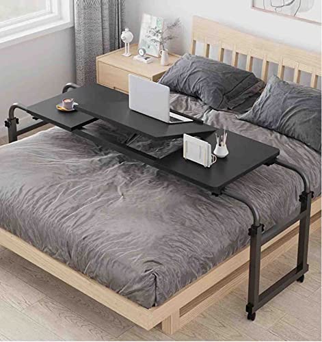 iumLeap Overbed Table with Wheels,Height & Length Adjustable Mobile Table 47 Inches Works As Laptop Cart Nursing Table Drafting Table