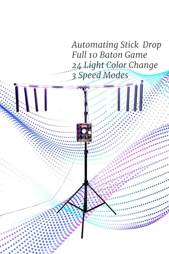 Image of 4AGames Catch The Baton, Catch The Stick, Reflex Challenge Game, Hand-Eye Coordination Training Toy with Adjustable Speed (10 Baton, Rythmic Buzzer)