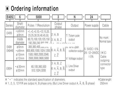 Encodeur rotatif E30S4 à haute résolution 1024 et 3000 impulsions 5V - 2