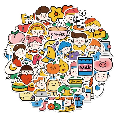 100PCS Cartoon Character Stickers Kids Stickers Pack Cute...