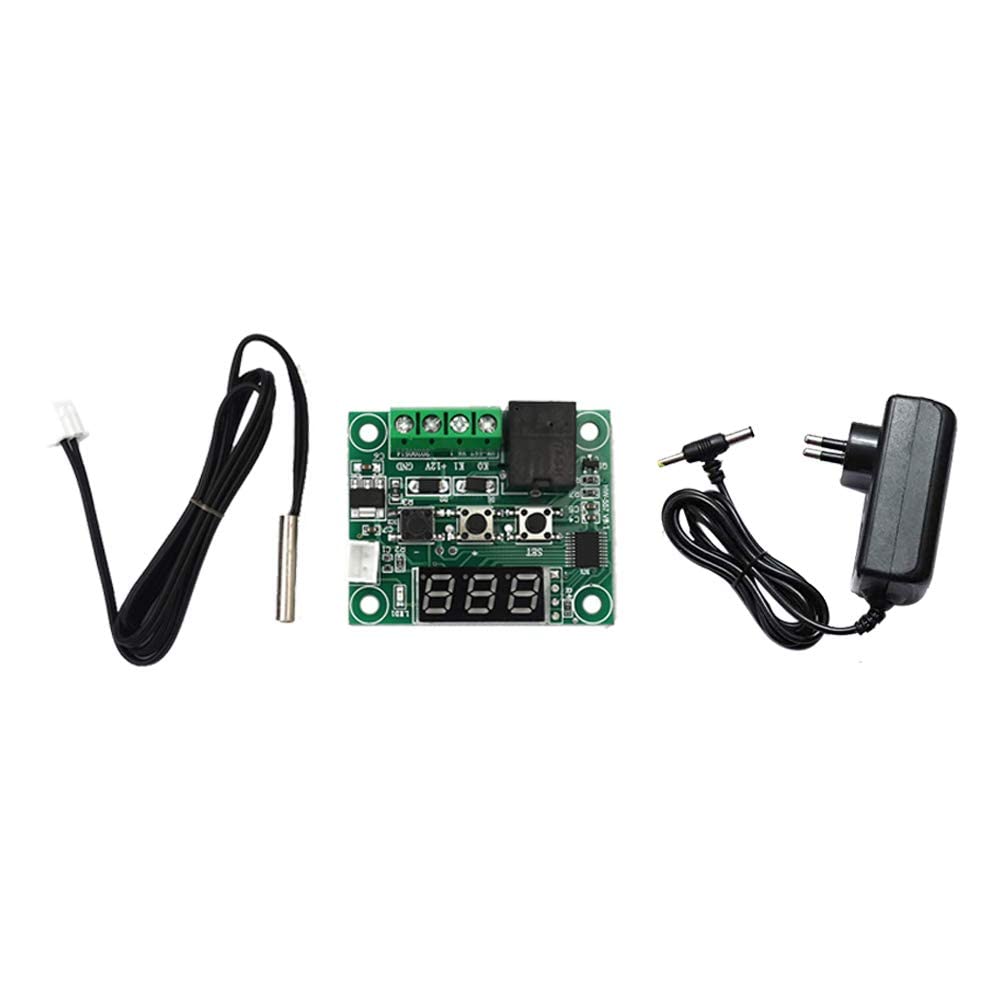 Electronic Spices DIY W1209 12V DC Digital Temperature Controller Board Thermostat with 12v 1amp Power Supply Adapter AC DC (B0B7DNCC27) Amazon Price History, Amazon Price Tracker