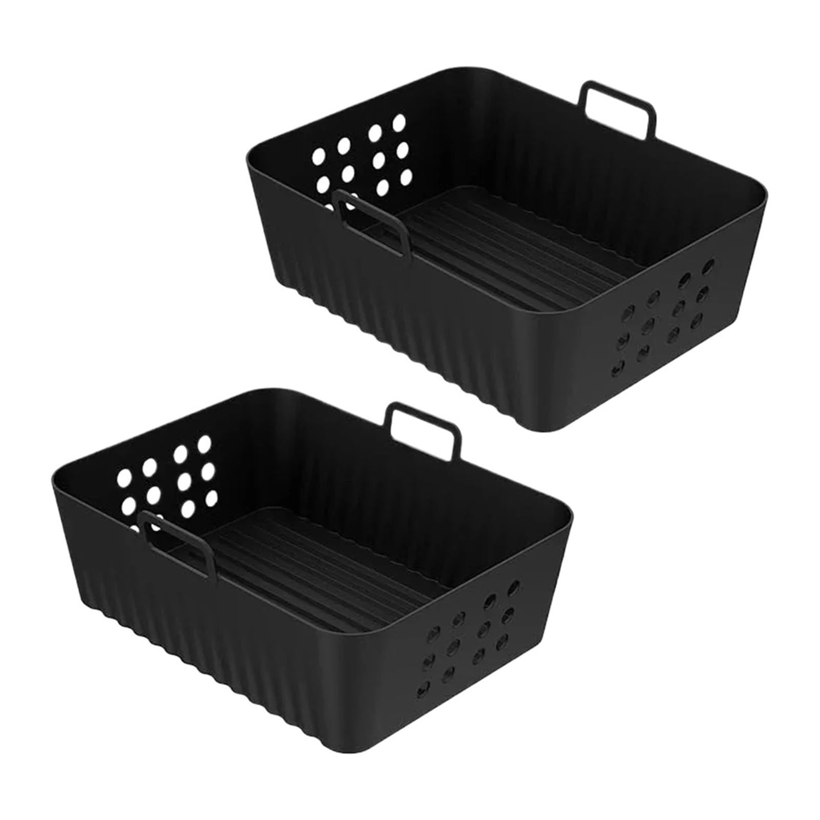 Silikoneinlagen for Heißluftfritteusen | Antihaftbeschichtete Backmatte(2Pcs)
