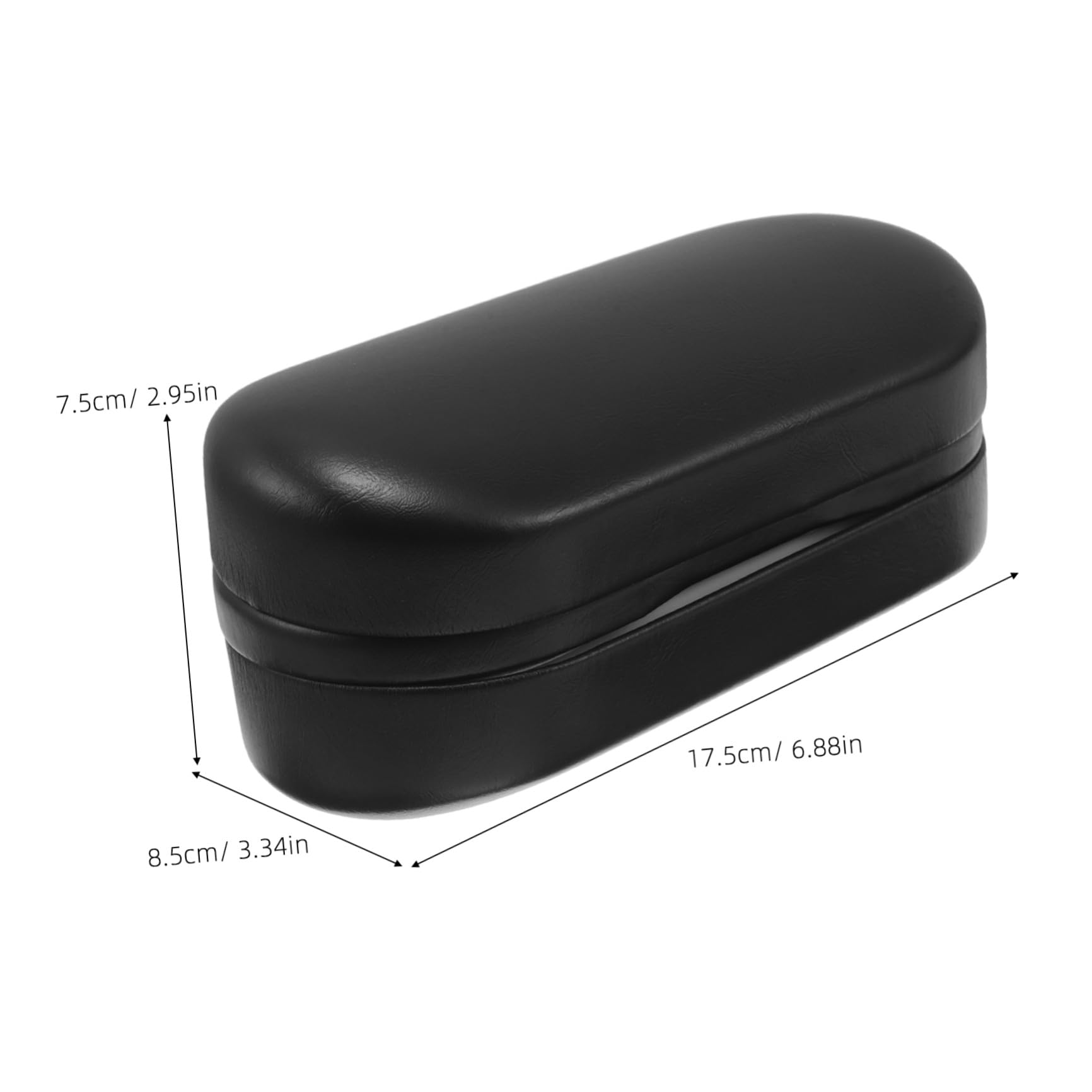 Étui à Lunettes Rigide Double Compartiment Grosse Capacité, Boîte de Rangement Noire Portable pour Lunettes de Soleil Vue, Protection Renforcée pour Voyage et Usage Quotidien