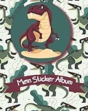  Mein Stickeralbum: leeres Stickerbuch zum Einkleben und Sammeln  70 Seiten  ca. DIN A4  Motiv: Dinosaurier  Tolles Geschenk für Mädchen und Kinder  Kein Silikonpapier