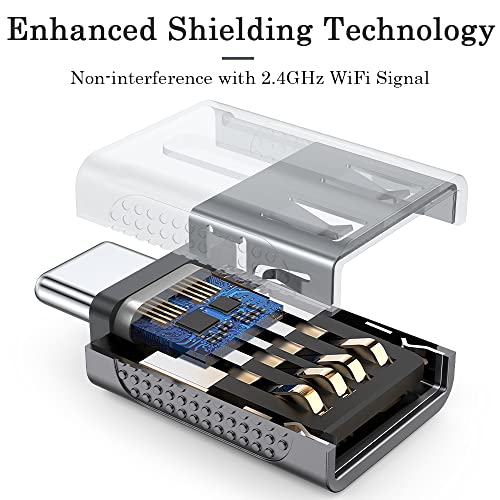 Auvipal 10Gbps Usb C To Usb Adapter (3 Pack), Usb Type C Male To Usb A Female, Thunderbolt 4/3 To Usb Converter For Macbook Pro/Air, Ipad, Imac And More Type C Devices - Space Gray #TOP4