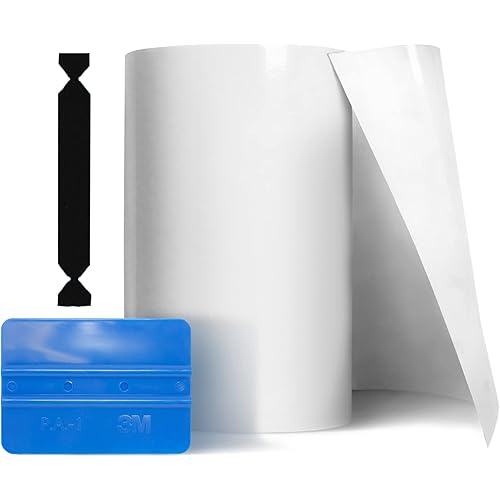 VViViD Clear Paint Protection Bulk Vinyl Wrap Film 12 Inches x 120 Inches Including 3M Squeegee and Black Felt Applicator