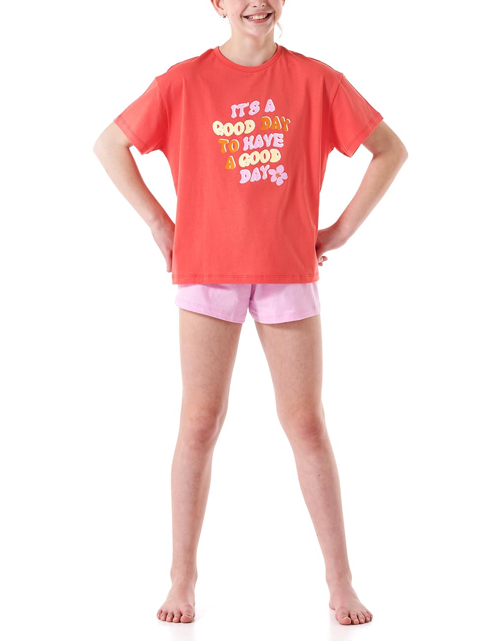 Schiesser Mädchen Schlafanzug Set Pyjama Kurz - 100% Organic Bio Baumwolle - Größe 140 Bis 176 Pyjamaset