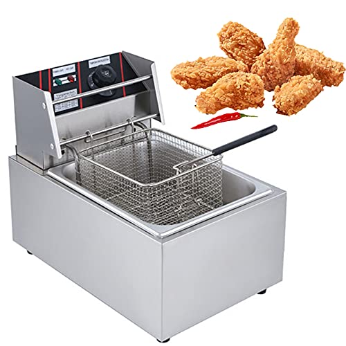 sjdoPulse 2500W Electric Fryer, With Timer And Temperature Control, 5.5L Deep Fat Fryer With Thermostats And Filter Plate, With Baskets, For Home And Commercial Use Easy Clean