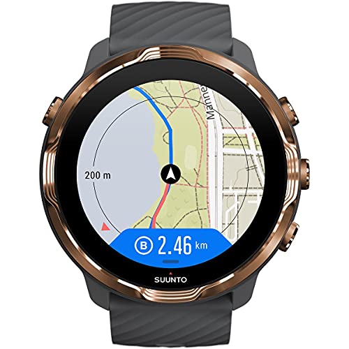 Suunto 7 Versatile Smartwatch con molte funzionalità e Wear OS by Google, Grafite/Rame
