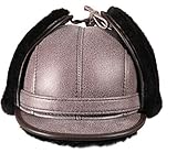 Zavelio Men's Shearling Sheepskin Elmer Fudd Visor Earflap Trapper Fur Hat