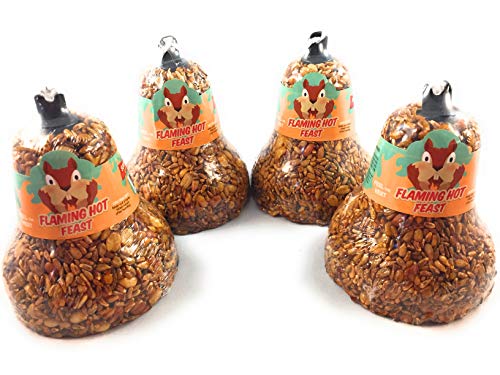Mr. Bird Flaming Hot Feast Spicy Bird Seed Bell 4-Pack