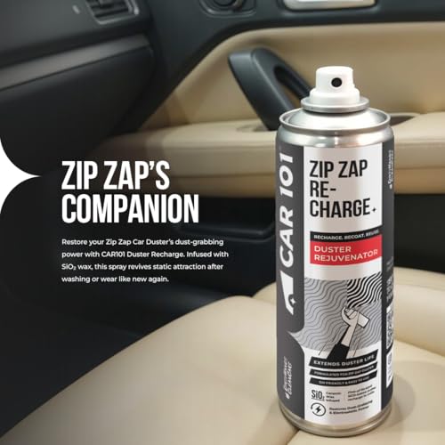 Image of CAR101 Zip Zap Recharge - Duster Recharge /Rejuvenator Spray | Restores Dust-Trapping Power with Ceramic Wax Infused | Easy Spray Application | Extends Duster Life | for Car & Bike Dusting Tools