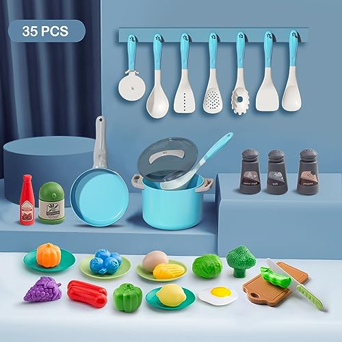 Save 38% on 35Pcs Kids Kitchen Toy Set with Play Food
