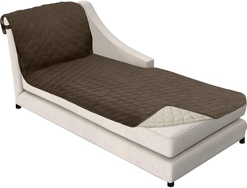 Vista 322 de Sofa Shield Funda de sofá con correa, reversible, resistente a las manchas y al desgarro, funda acolchada de microfibra, lavables, asiento de 78