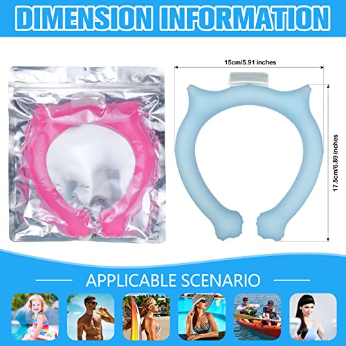 3 Pcs Cooling Neck Wraps Reusable Neck Cooler Wearable Neck Cooling Tube Hands Free Gel Ice Pack For Neck Heat Relief Freeze Below 64 Fahrenheit, For Summer Outdoor Sports Hot Flashes Fever #TOP1