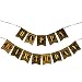 WERNNSAI 1920s Happy Birthday Bunting Banner Roaring 20s Themed Party Decoration Supplies Luxury Gold and Black Banner for Birthday Party Favors