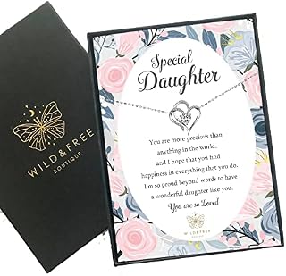 Daughter necklace gift a special meaningful sentimental keepsake jewellery gift or present for Daughter birthday or Christmas beautifully boxed with heartfelt verse and words she will love