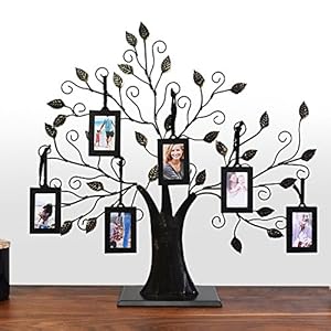 Family Tree Photo Frame with 6 Hanging Picture Frames