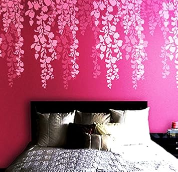 Design In Cherry Blossom Wall Painting Stencil CS-08