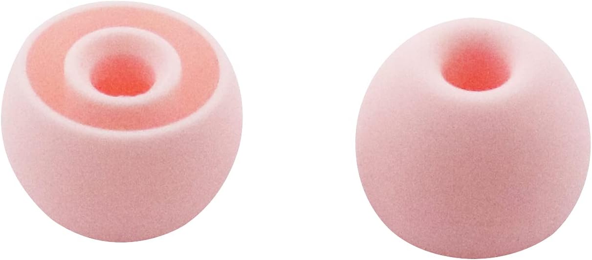 ALXCD Replacement Ear Tips for Powerbeats Pro Headphone, 8 Pairs S/M/L/D 4 Sizes Soft Silicone Earbud Tips, Fit for Powerbeats Pro (Cloud Pink)