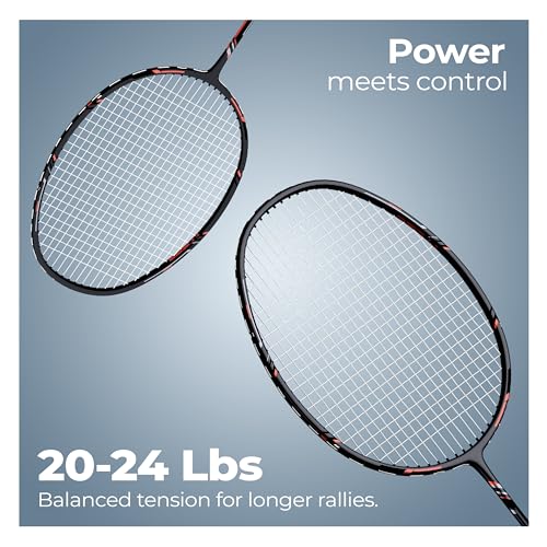 Image of Lifelong Aluminium Alloy Fully Strung Badminton Racket | 90g Lightweight Badminton Racquet for Beginners | Jointless Shaft | High Durability | Black