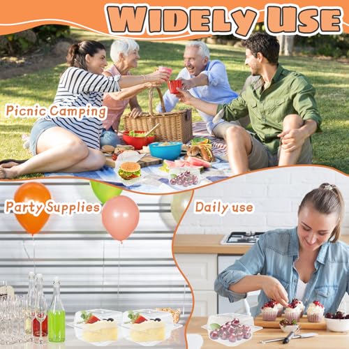 Jizvxe NKII 50 Pcs Clear Plastic Take Out Containers,Clear Plastic Square Hinged Food Container thumb #4