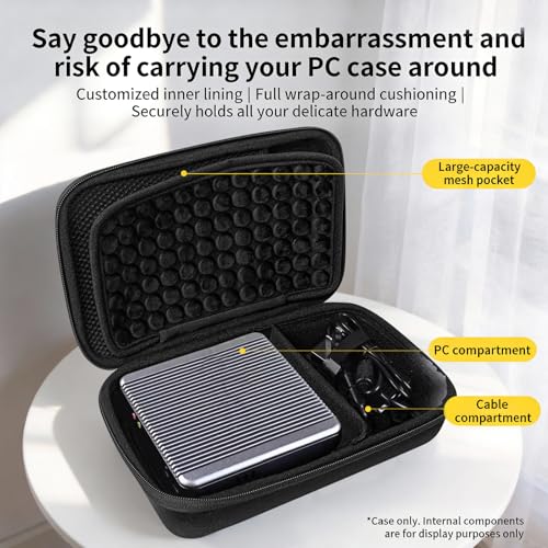Bolsa portátil para computadora de EVA con protección rígida impermeable para cables 4