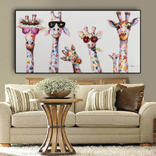 Toile girafe dessin animé pour créer un cocon de douceur enfantin