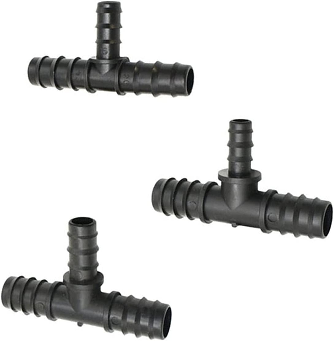 Utility Connector Adapter Hose Connector Adapter Garden Pe Hose 25Mm / 20Mm / 16Mm Reducing Tee Barb Connector 3/4 1/2 Hose Manifold Garden Irrigation Accessories 2Pcs/20 to 16Mm