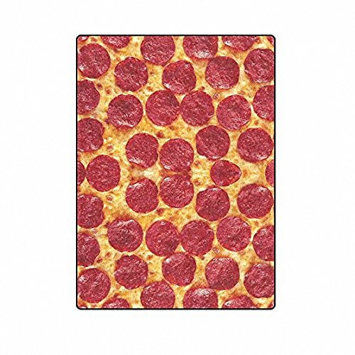 QH with Funny King Pizza Velvet Plush Throw Blanket(Large) Super Soft and Cozy Fleece Blanket Perfect for Couch Sofa or Bed